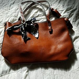 Brown leather purse